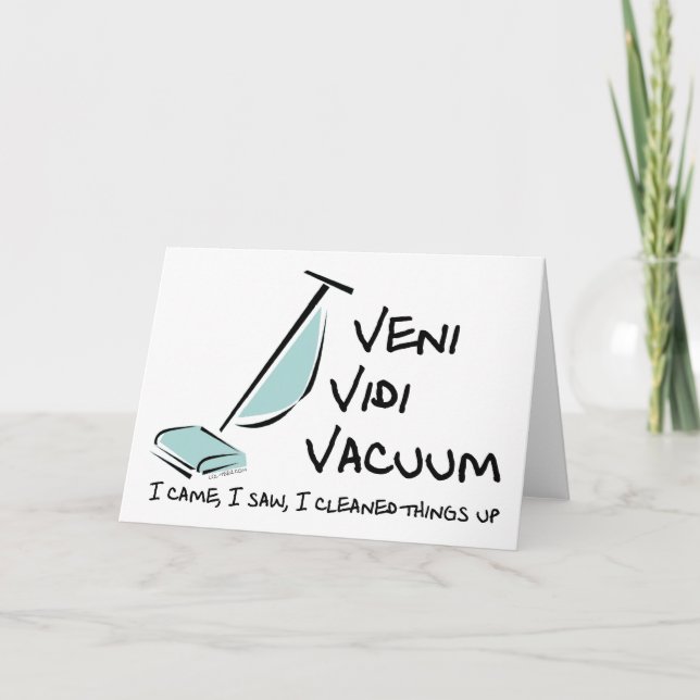 Cartão Veni Vidi Vacuum (Frente)