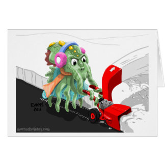 Cartão Ventilador de neve de Cthulu