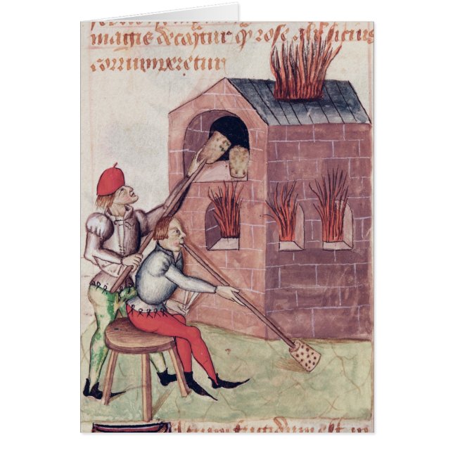 Cartão Ventiladores de vidro, 'de Tractatus de Herbis' (Frente)