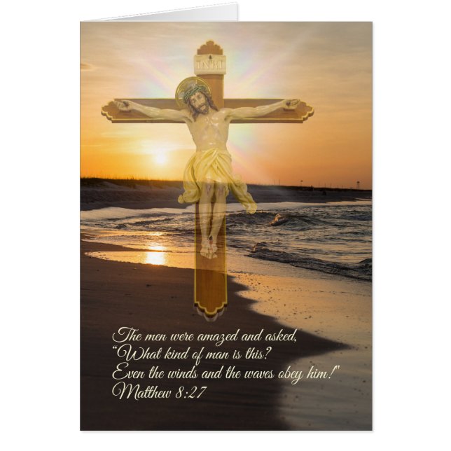 Cartão Vento E Ondas Obedecem A Ele (Frente)