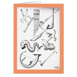 Cartão vento instruments3 musical