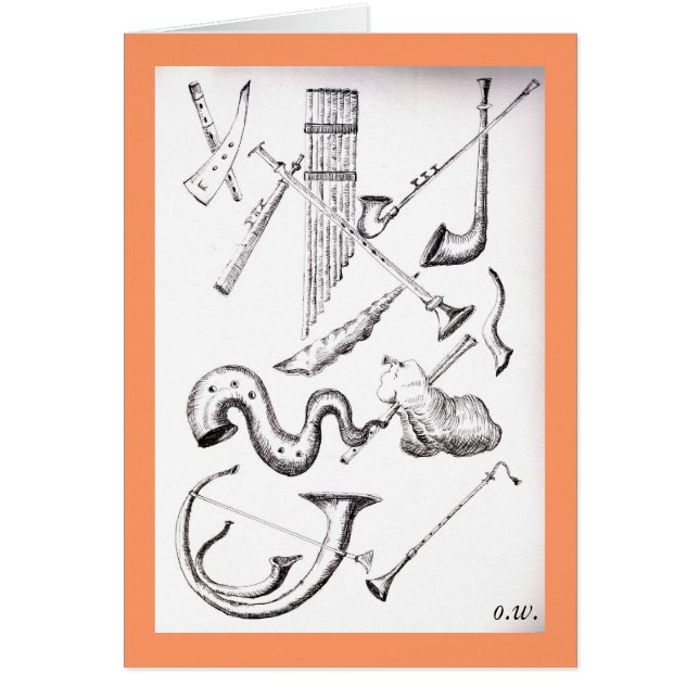 Cartão vento instruments3 musical (Frente)