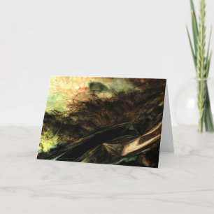 Cartão "Vento na grama" - prado digitalmente transformado