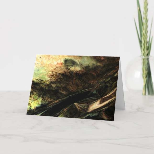 Cartão "Vento na grama" - prado digitalmente transformado (Frente)