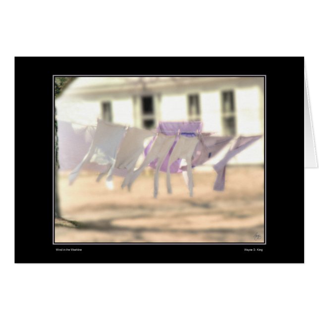 Cartão Vento na Linha de Lavagem (Frente Horizontal)