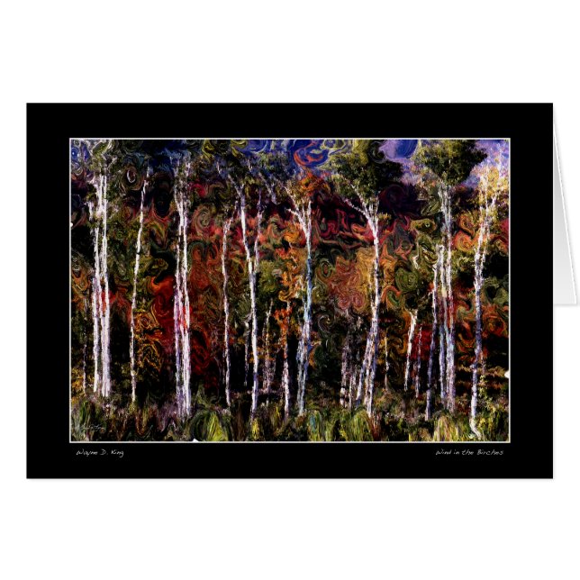 Cartão Vento nos Pássaros (Frente Horizontal)