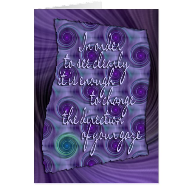 Cartão ver Claramente - sabedoria (Frente)