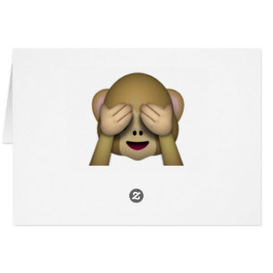 Cartão Ver Sem Macaco Mau - Emoji