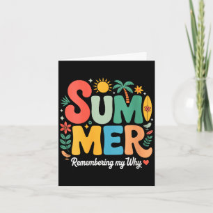 Cartão Verão feminino lembrando por que retrô groovy