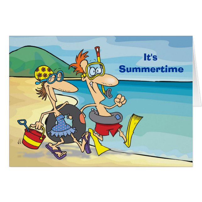 Cartão Verão - praia (Frente Horizontal)