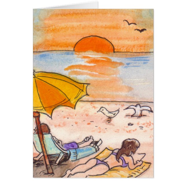 Cartão verão preguiçoso (Frente)