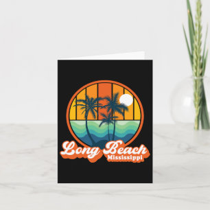 Cartão Verão Vintage Long Beach Mississippi 90s Praia So