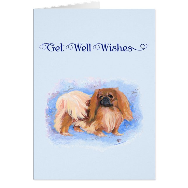 Cartão Verdadeiro Pekingese Azul (Frente)