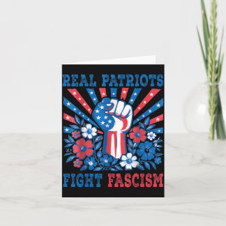 Cartão Verdadeiros Patriotas Lutam Contra o Fascismo Prot