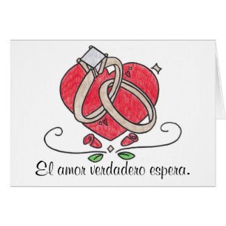 Cartão Verdadero espera. do amor do EL
