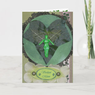 Cartão Verdant Fairy Moon Greeting Card