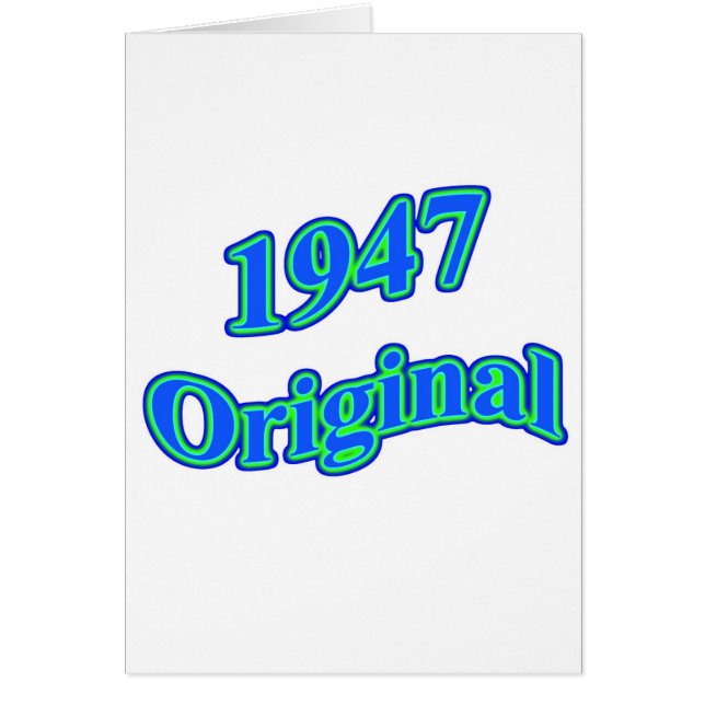 Cartão Verde 1947 azul original (Frente)