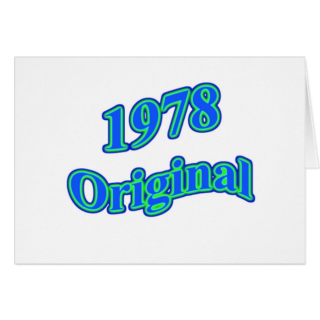 Cartão Verde 1978 azul original (Frente Horizontal)