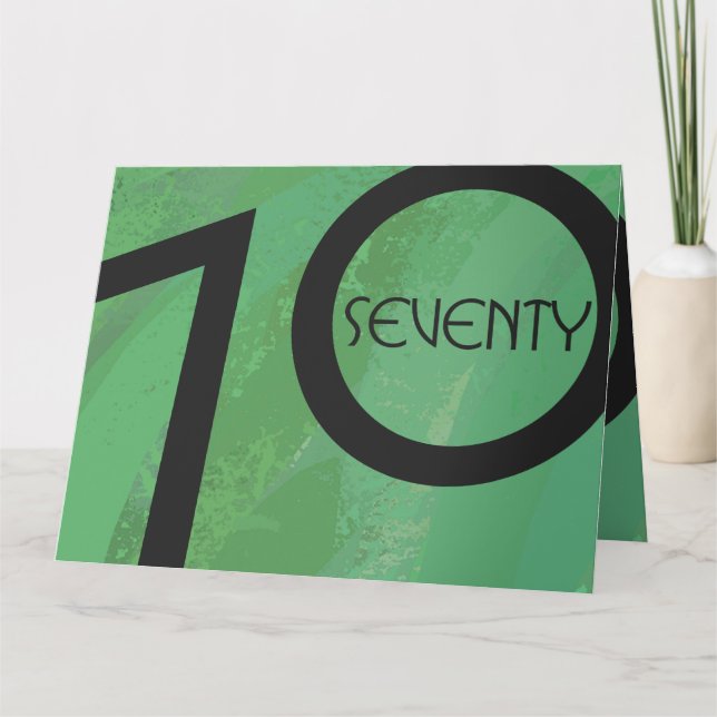 Cartão Verde aniversário de 70 décadas (Frente)