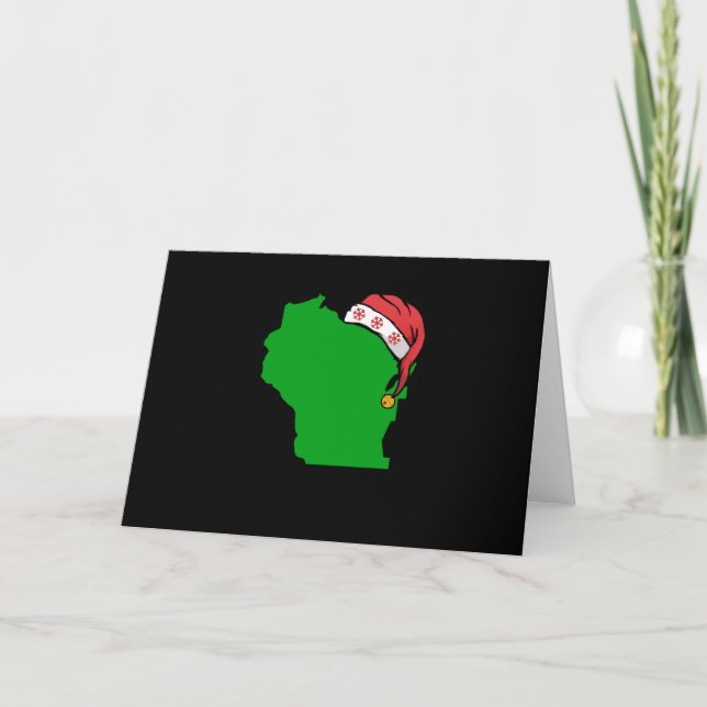 Cartão Verde bonito E.U. do presente do Natal do Natal de (Frente)