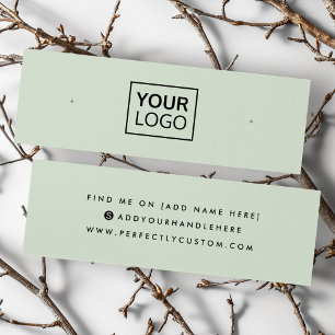 Cartão verde claro de brinco de esteira de mídia s