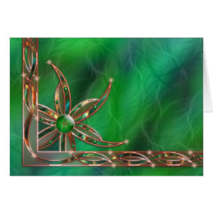 Cartão Verde como a placa de grama