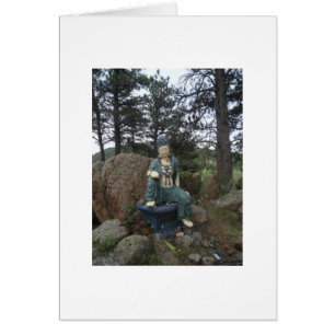 Cartão verde de estátua Tara