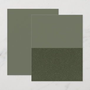 Cartão Verde de Musgo Dividido Moderno para Salvar