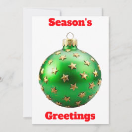 Cartão Verde de Ornamento de Saudações da Estação