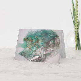 Cartão verde de saudação de paisagem Abstrato