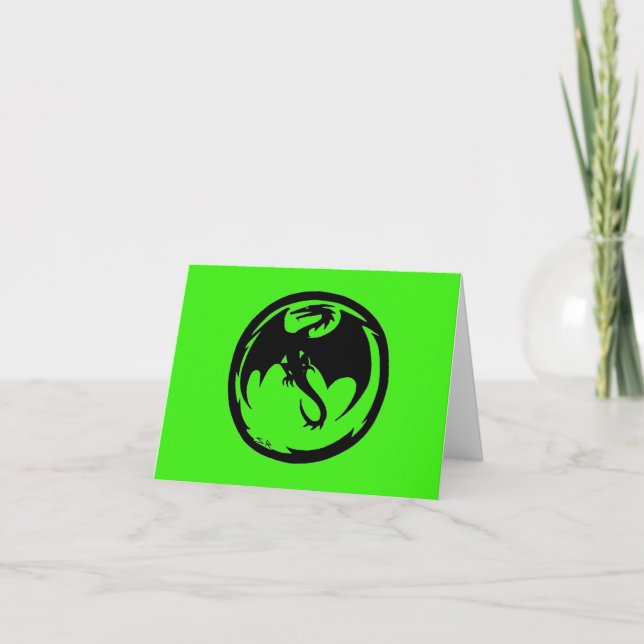 Cartão verde Dragão Negro (Frente)