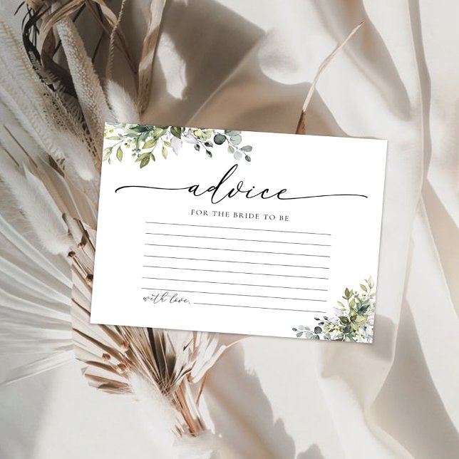 Cartão Verde Eucalyptus Floral Advice (Criador carregado)