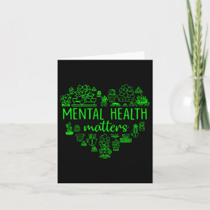 Cartão Verde Floral Wildflower Mental Health Awarts S