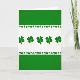 Cartão Verde Irlandês Lucky Shamrocks