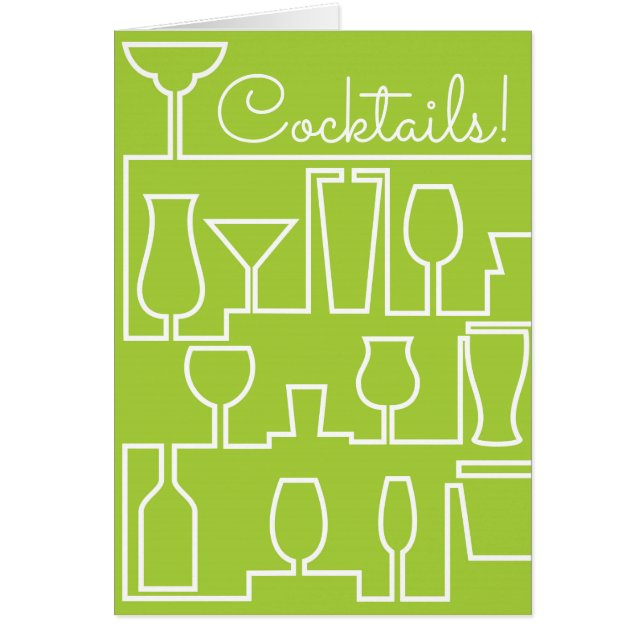 Cartão Verde limão coquetel (Frente)