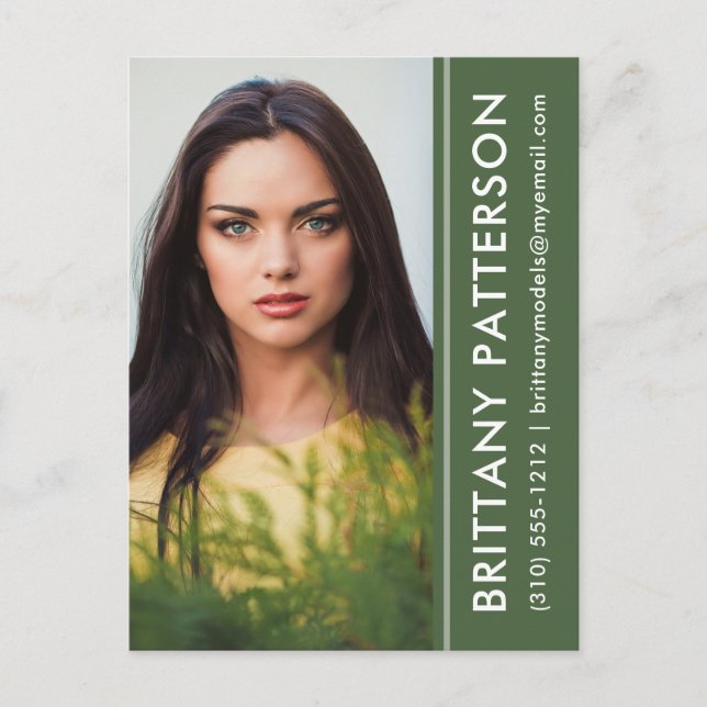 Cartão verde para placa fotográfica fotográfica fo (Frente)