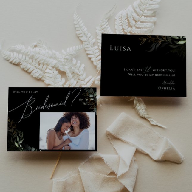 Cartão verde preto e Dourado de ponte fotográfica (Criador carregado)