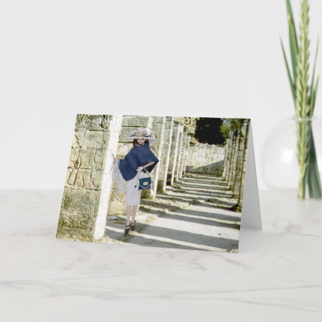 Cartão Verdi, Pilasters cinzelados em Chichen Itza, (Frente)