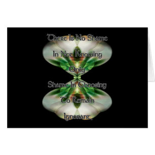 Cartão Vergonha e ignorância