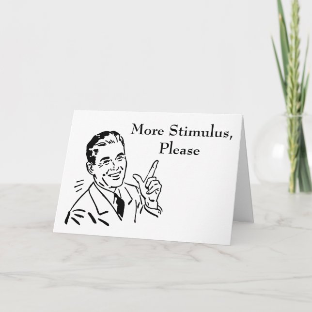 Cartão Verificação do Estímulo do Governo Vintage (Frente)