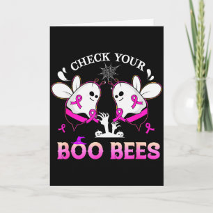 Cartão Verifique Seu Boo Abelhas Funny Halloween Câncer d