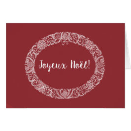 Cartão Vermelhidão francesa da coroa branca, vermelho pro