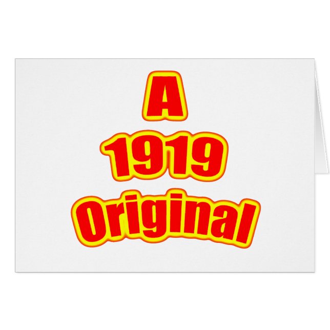 Cartão Vermelho 1919 original (Frente Horizontal)