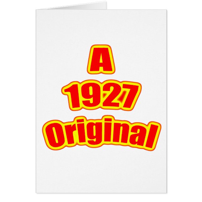 Cartão Vermelho 1927 original (Frente)