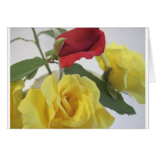 Cartão Vermelho Amd Rosas Amarelas