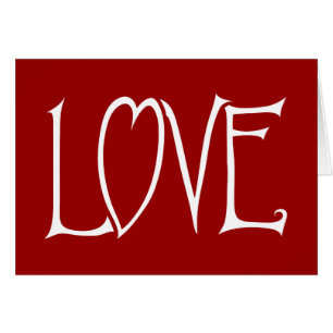 Cartão vermelho AMOR