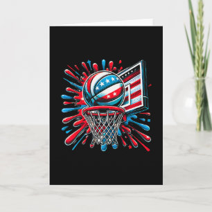 Cartão Vermelho Branco Azul Sketll Color Splash Bandeira