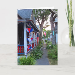 Cartão Vermelho, Branco e Azul - Vineyard de Martha