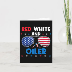 Cartão Vermelho Branco E Óculos De Sol Óleo 4 De Julho Ba