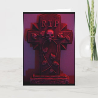 cartão vermelho da lápide